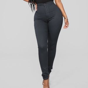 Fashion Nova Super High Waist Denim Skinnies